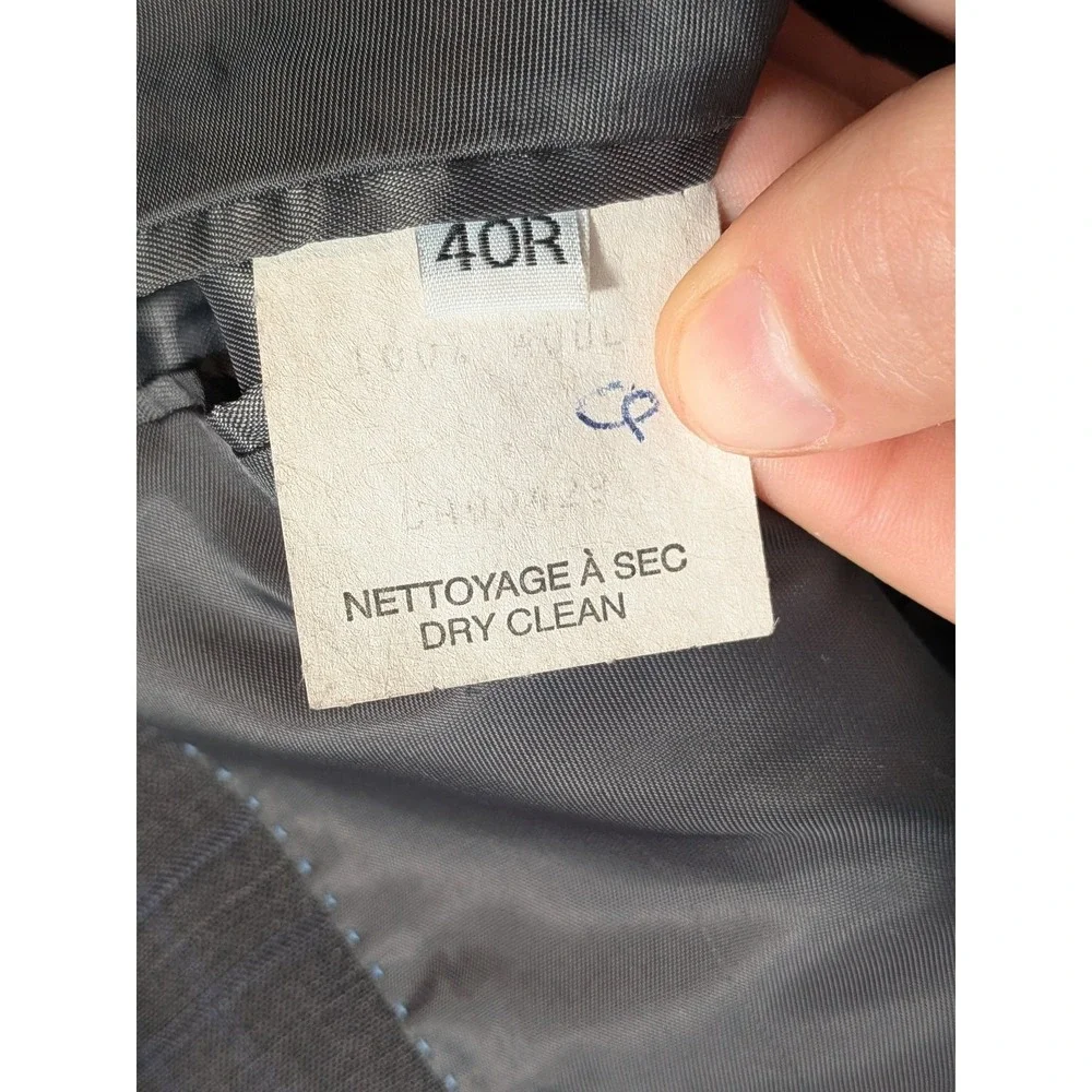 Peter Millar Men's Blazer 40R Gray Check Wool Crown Jacket Union Canada Made